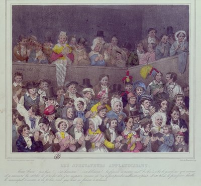 Zuschauer applaudieren im Theater von French School